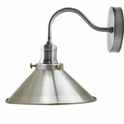 Industrial Swan Neck Wall Sconce Fixed Arm E27 Professional Metal~1196