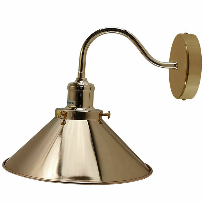Industrial Swan Neck Wall Sconce Fixed Arm E27 Professional Metal~1196