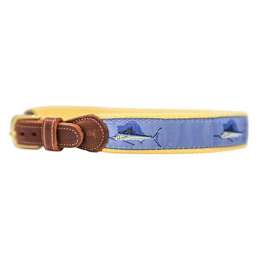 J Bailey Buddy Belt-Sailfish Lt. Blue/Yellow