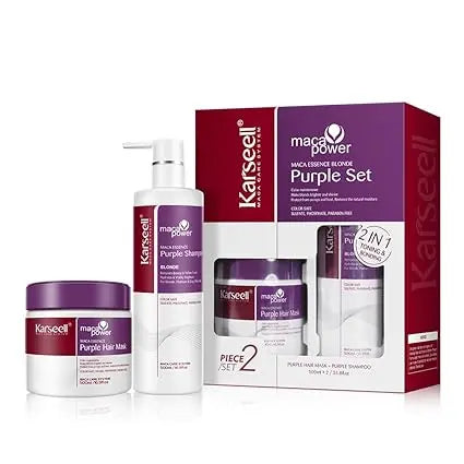 KARSEELL Maca Power Purple Mask and Shampoo Set For Colored Hair - DOKAN