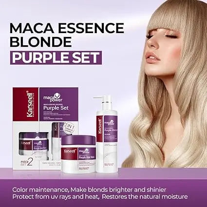 KARSEELL Maca Power Purple Mask and Shampoo Set For Colored Hair - DOKAN