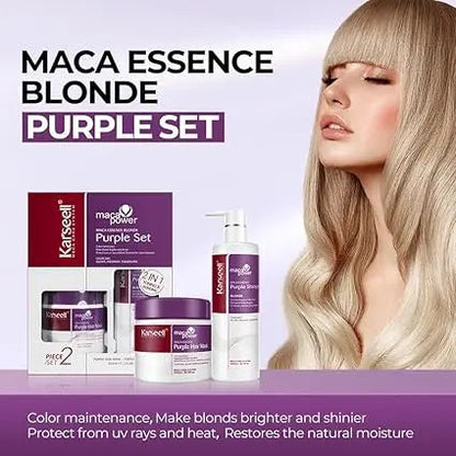 KARSEELL Maca Power Purple Mask and Shampoo Set For Colored Hair - DOKAN