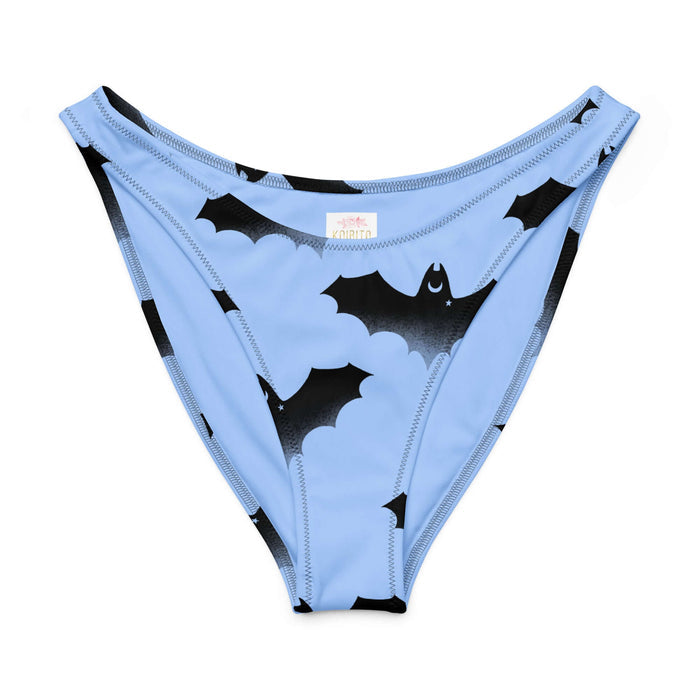 Lilith alternative bikini bottom in blue with bats and crescent moons