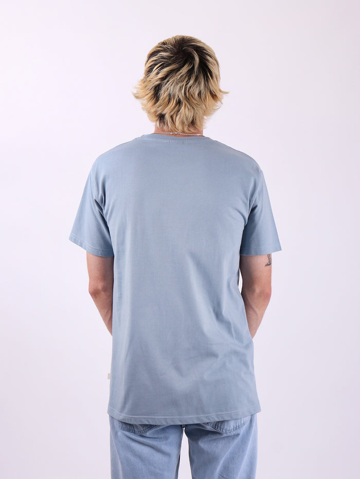 Little Yellow Bird Organic Cotton Tui Tee | Dusky Blue-Image 5