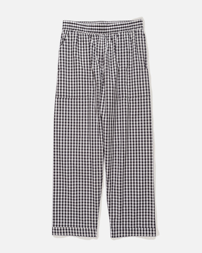 Night Pants Gauze Plaid in Black and White from the Phingerin Spring / Summer 2023 blues store www.bluesstore.co