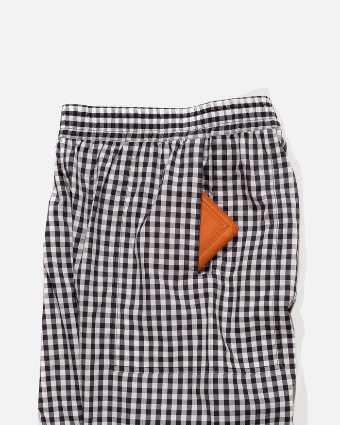 Night Pants Gauze Plaid in Black and White from the Phingerin Spring / Summer 2023 blues store www.bluesstore.co