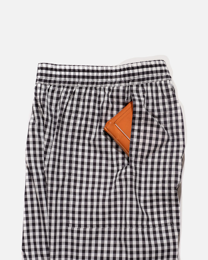Night Pants Gauze Plaid in Black and White from the Phingerin Spring / Summer 2023 blues store www.bluesstore.co