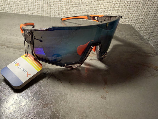 Polycarbonate sports sunglasses, SOLARX brand with interchangeable lenses