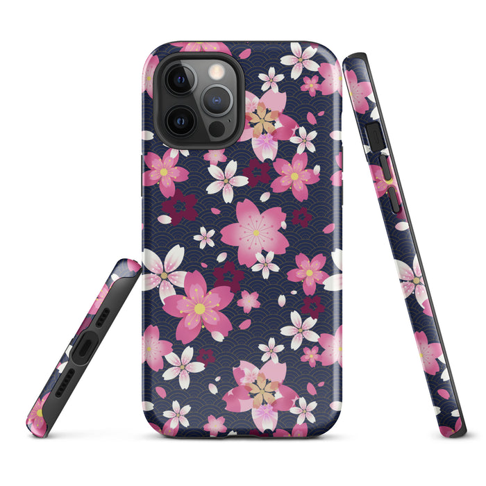 Sakura iPhone® Tough Case features a vibrant floral design with dual-layer protection for style and durability.