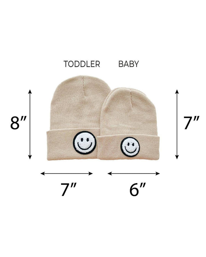 Smiley Baby & Kids Beanie | Beige: Toddler