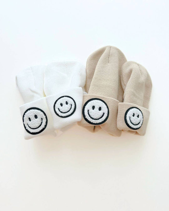 Smiley Baby & Kids Beanie | Beige: Toddler