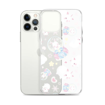 Stylish Snow Bunny iPhone® Clear Case features a flexible design, protecting against scratches and dirt while looking cute.