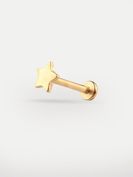 Star Ear Stud 18G | Gold-Image 1