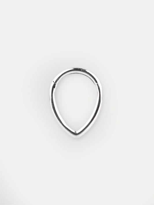 Tear Drop Hinged Ring 16G | Steel-Image 1