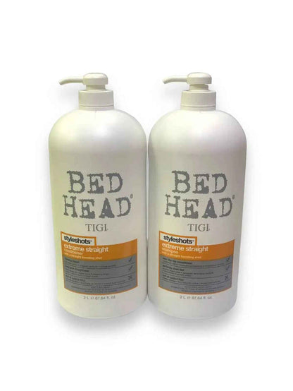 TIGI BED HEAD Styleshots Extreme Straight Shampoo & Conditioner Set 2000 ML - DOKAN
