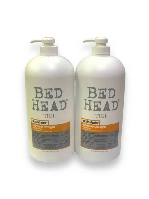 TIGI BED HEAD Styleshots Extreme Straight Shampoo & Conditioner Set 2000 ML - DOKAN