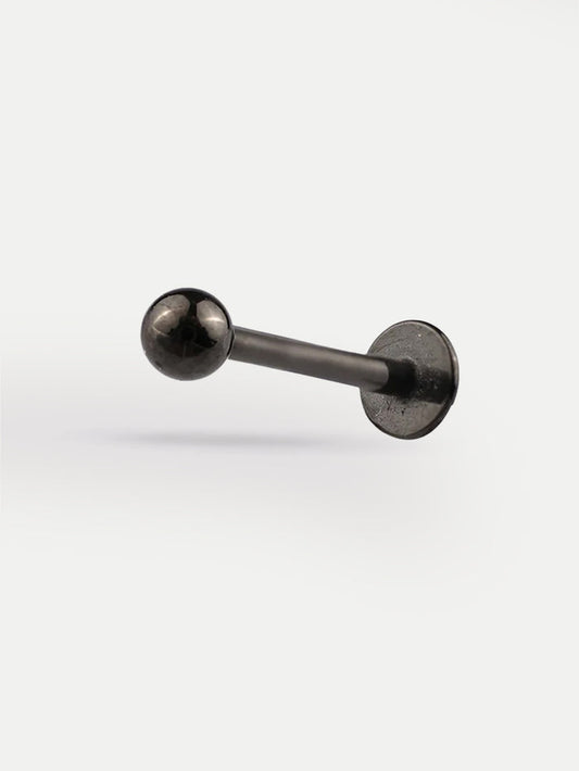 TItanium Plated Flatback Barbell 16G | Black-Image 1
