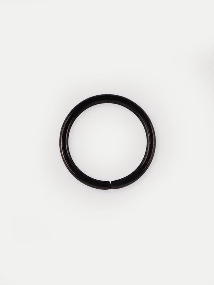 Titanium Plated Split Ring 18G | Black-Image 1