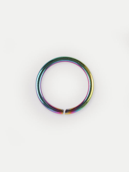 Titanium Plated Split Ring 18G | Rainbow-Image 1