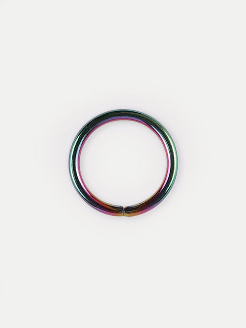 Titanium Plated Split Ring 20G | Rainbow-Image 1