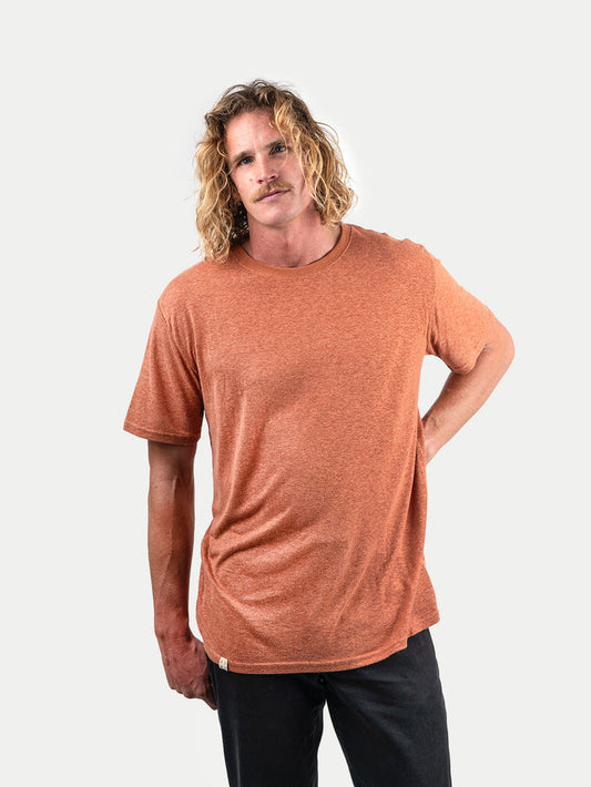 Unisex Organic Hemp Bamboo Tee | Clay-Image 1