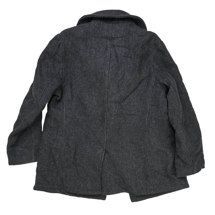 US Made Schott 740N Grey Pea Jacket - 38, Small - Army & Outdoors - Great Coats