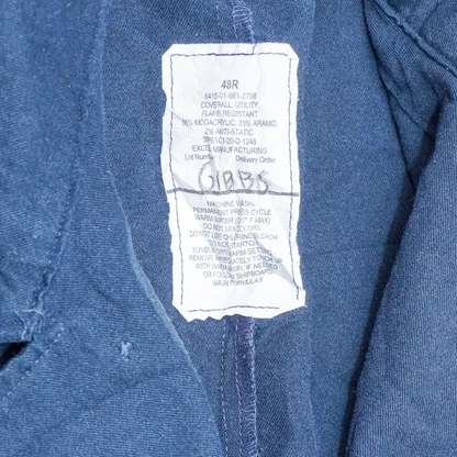 US Navy Blue Utility Coveralls - 48R, XLarge - US Navy Surplus - Overalls